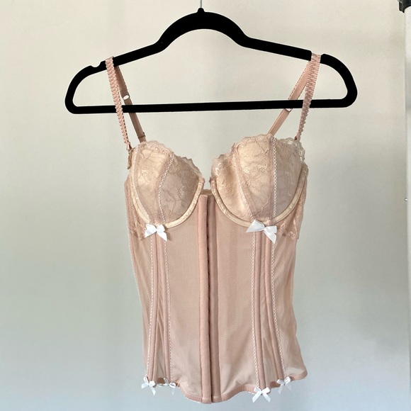 La Senza Blush Pink Corset with Bows